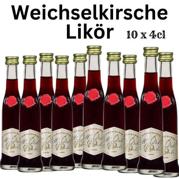 10 x Likör Weichselkirsche 4cl (22%Vol)