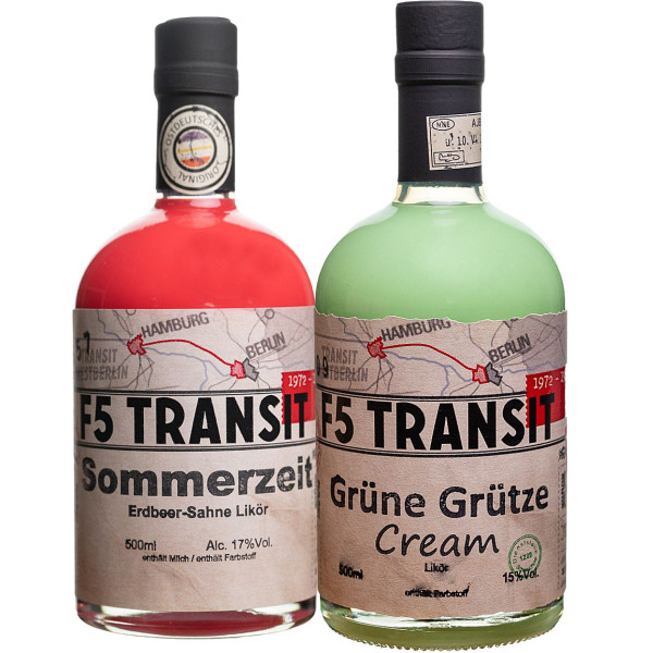 *Sommerzeit Erdbeer-Sahne Likör + Grüne Grütze Cream Likör (Spar-Set)