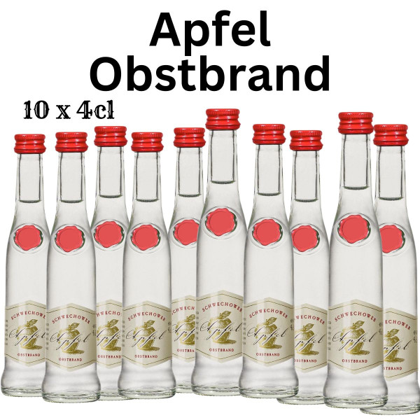 10 x Obstbrand Apfel 4cl (40%Vol)