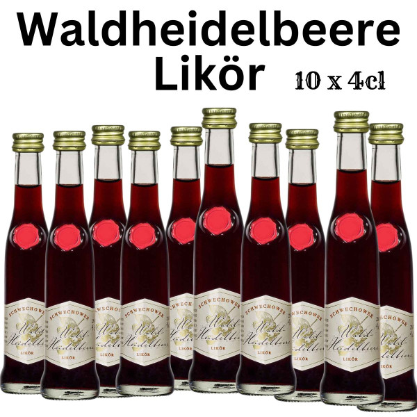 10 x Likör Waldheidelbeere 4cl (22%Vol)