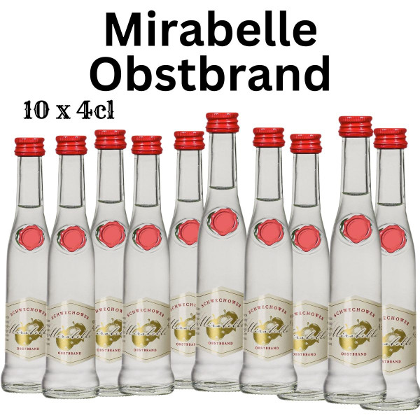 10 x Obstbrand Mirabelle 4cl (40%Vol)