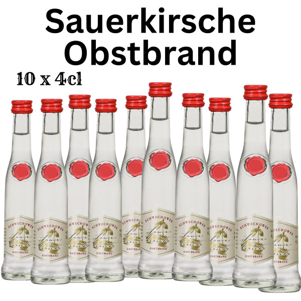 10 x Obstbrand Sauerkirsche 4cl (40%Vol)