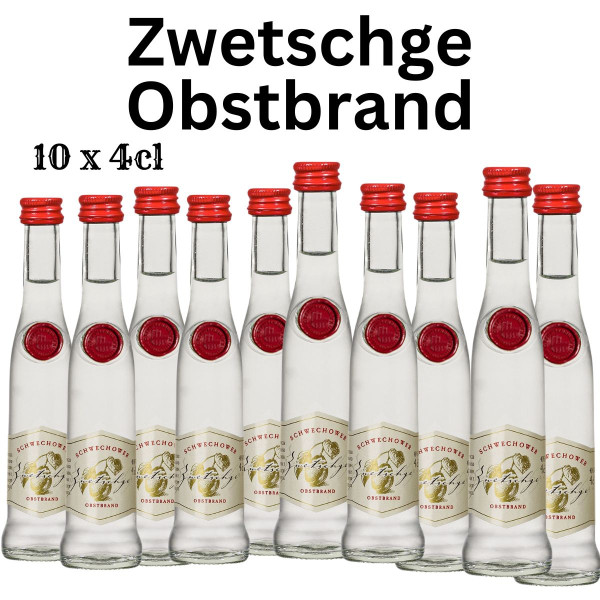 10 x Obstbrand Zwetschge 4cl (40%Vol)