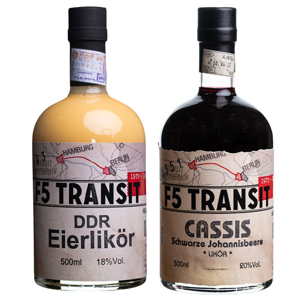 DDR Eierlikör &amp; Cassis Schwarze Johannisbeere Likör (Spar-Set) - F5 Transit