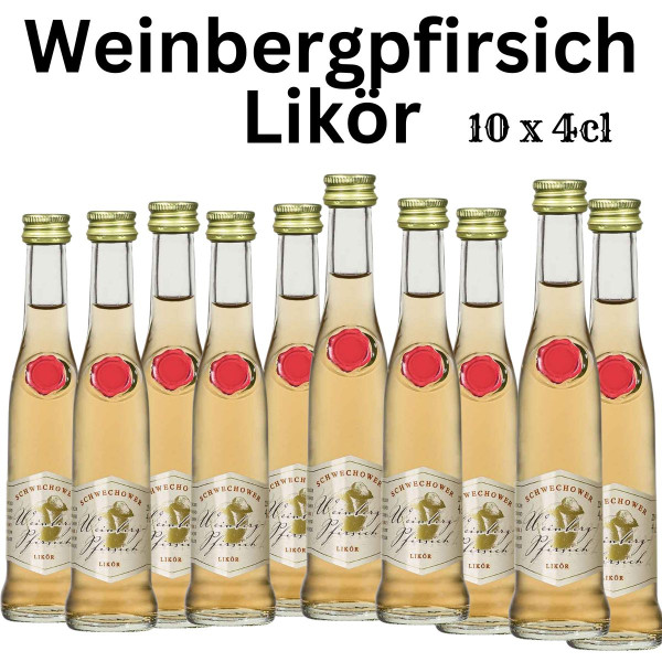 10 x Likör Weinbergpfirsich 4cl (22%Vol)