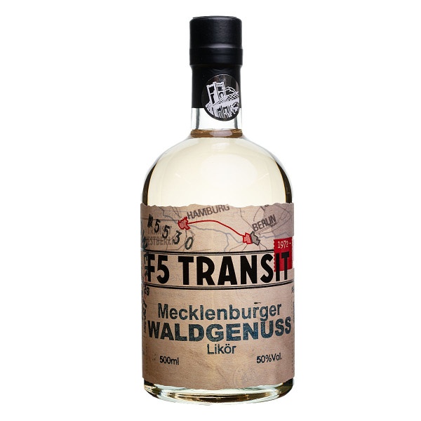 Waldgenuss Likör 0.5l (50%Vol) No. 5530 - F5 Transit (BRD-DDR)